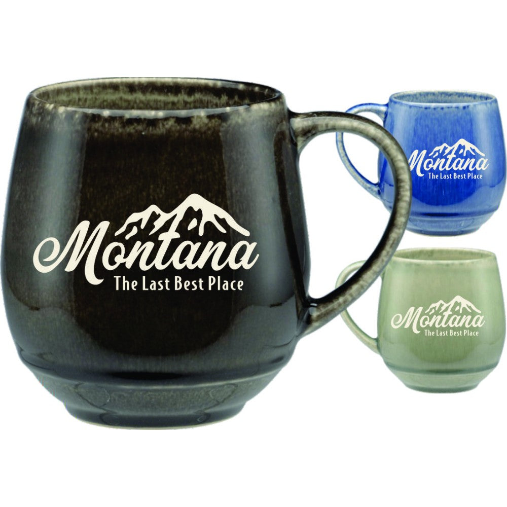 Montana The Last Best Place 18 oz Fresco Ceramic Mug w/Reactive Glaze Finish