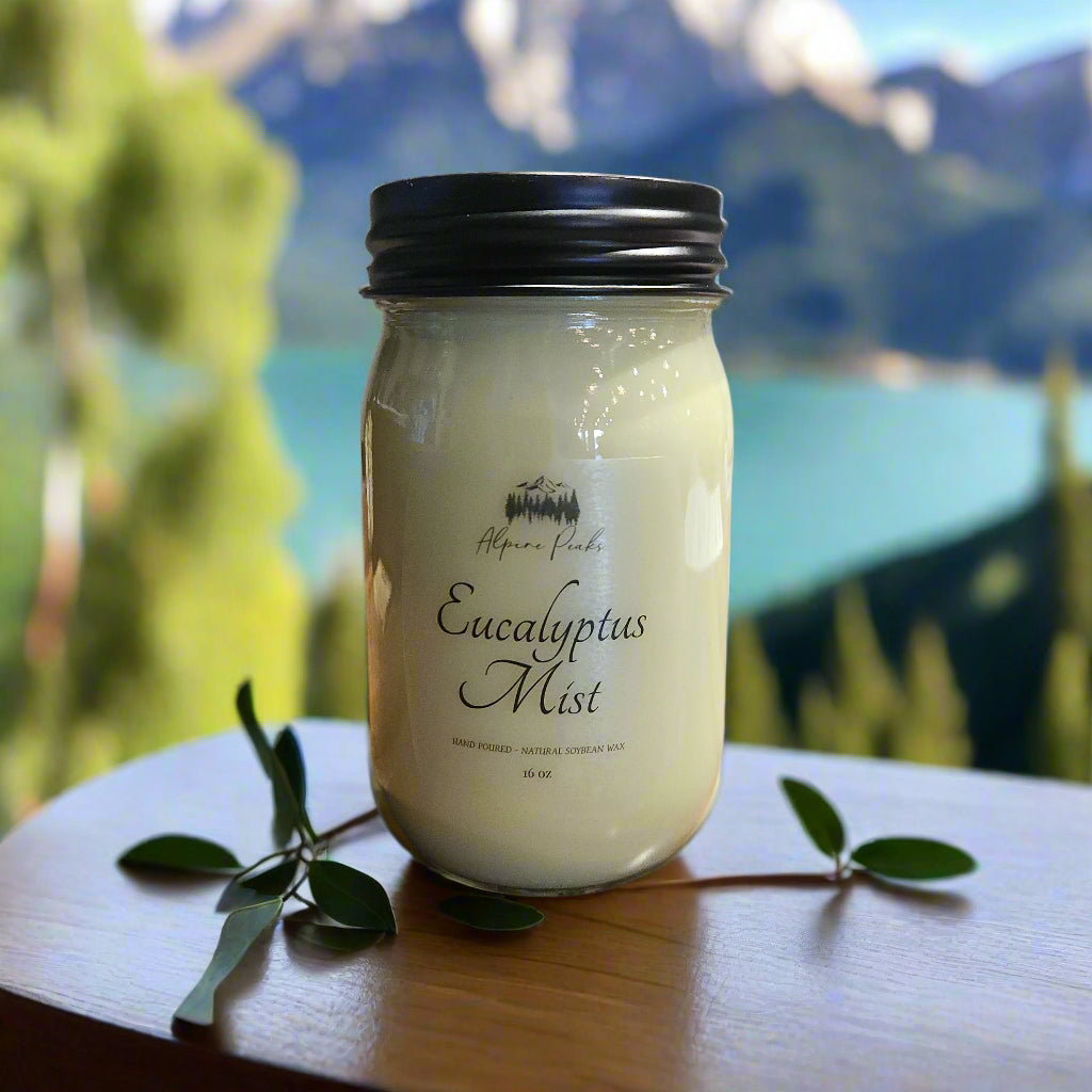 Alpine Peaks Candle Jar - Eucalyptus Mist 16 oz.