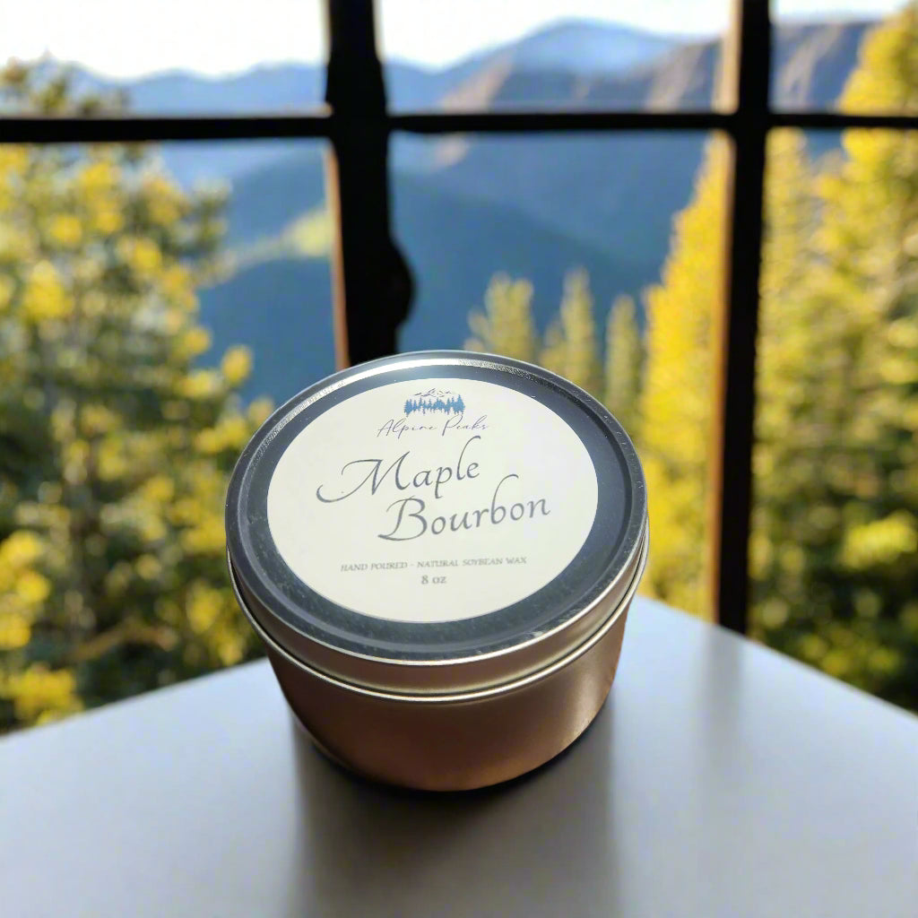Maple Bourbon - 8 oz Candle Gift Tin