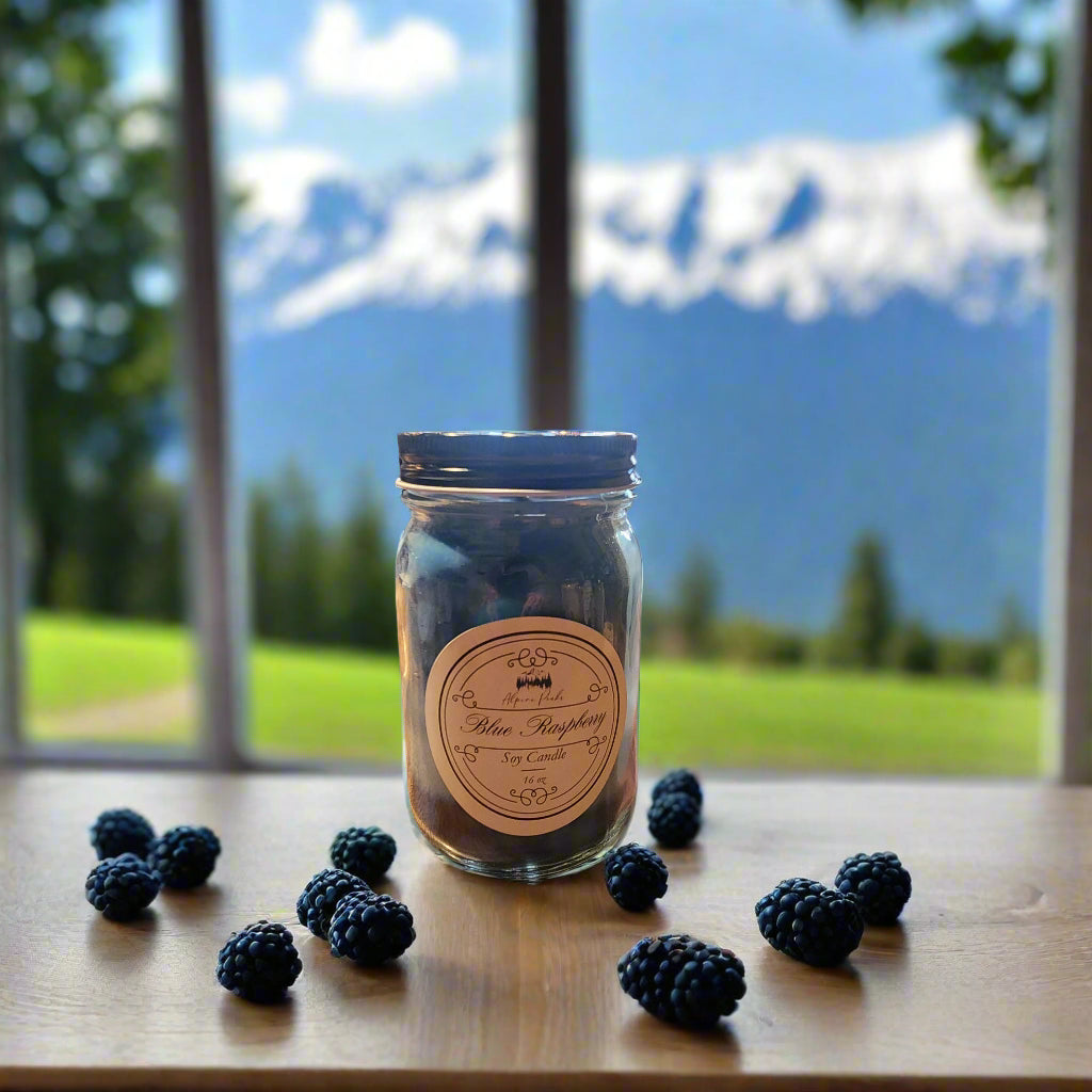Blue Raspberry Swirl Candle - 16 oz