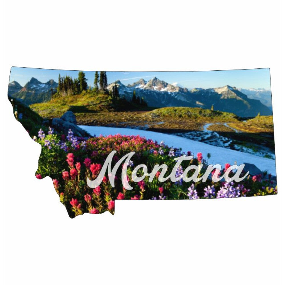 Montana Mountains and Wildflowers Magnet
