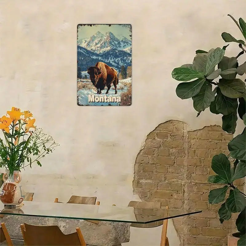 Metal Sign - Montana Bison1
