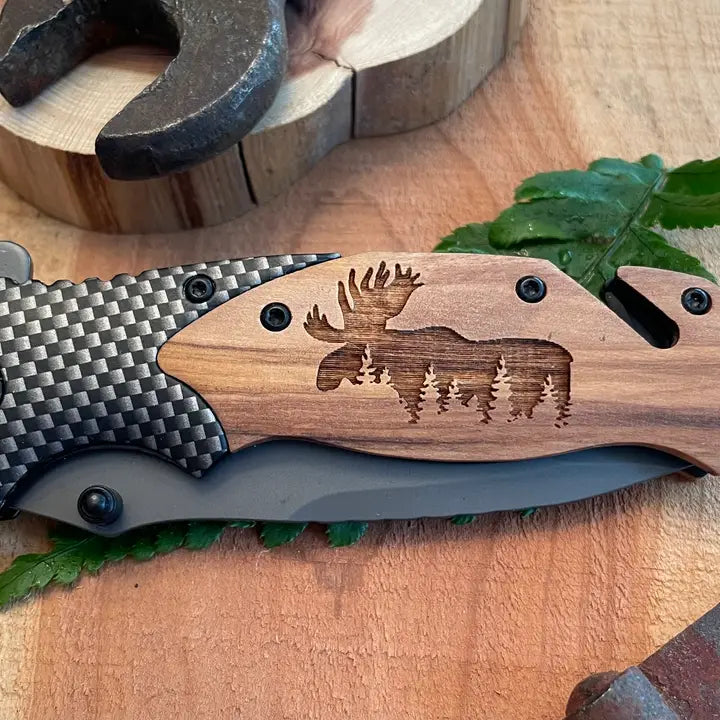 Moose with Trees Knife