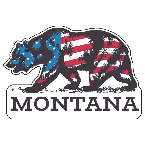 Patriotic Bear Mini Sticker