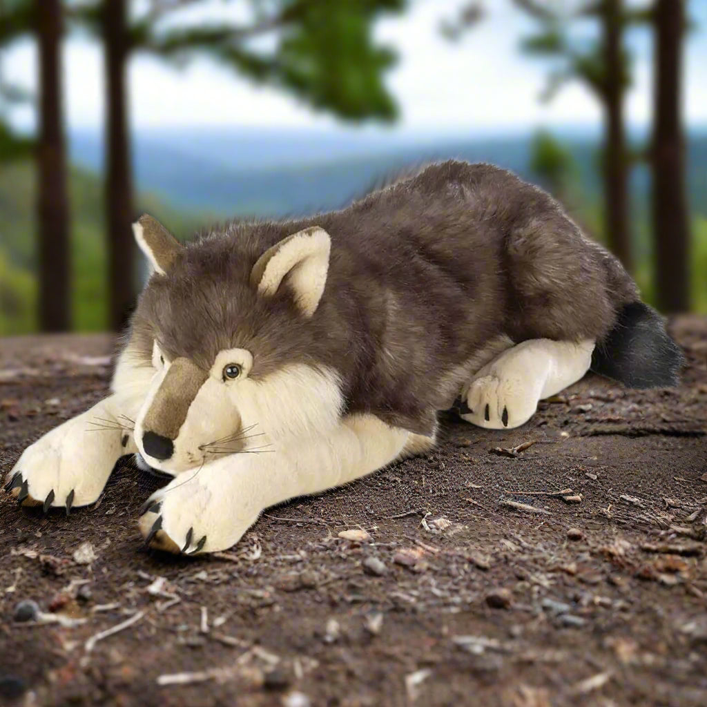 Jumbo Wolf Stuffed Animal 30"