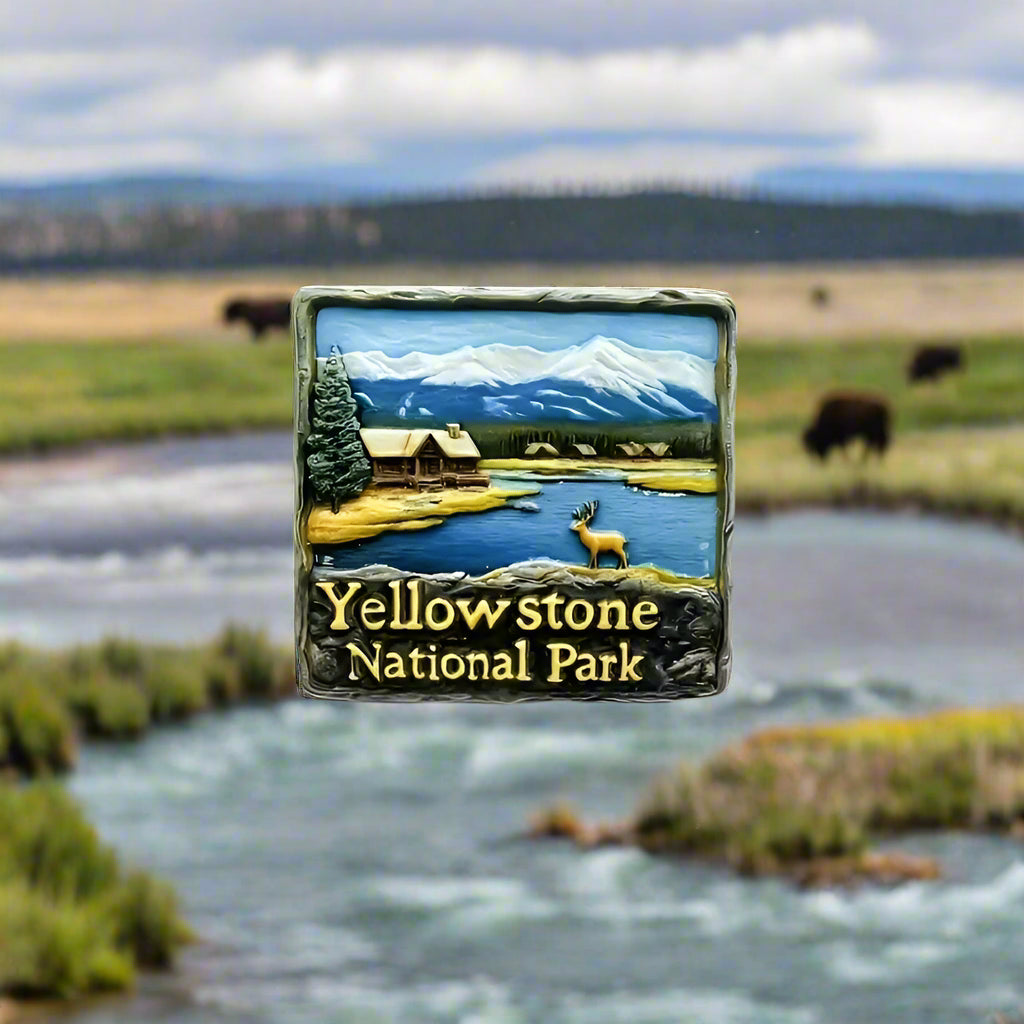 Yellowstone Cabin - Resin Magnetic Fridge Magnet