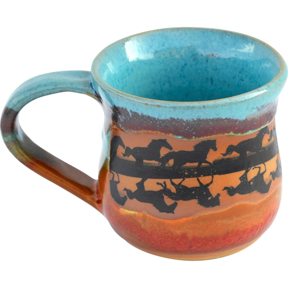 Handcrafted Pottery - Horse Reflections Mug 14 oz