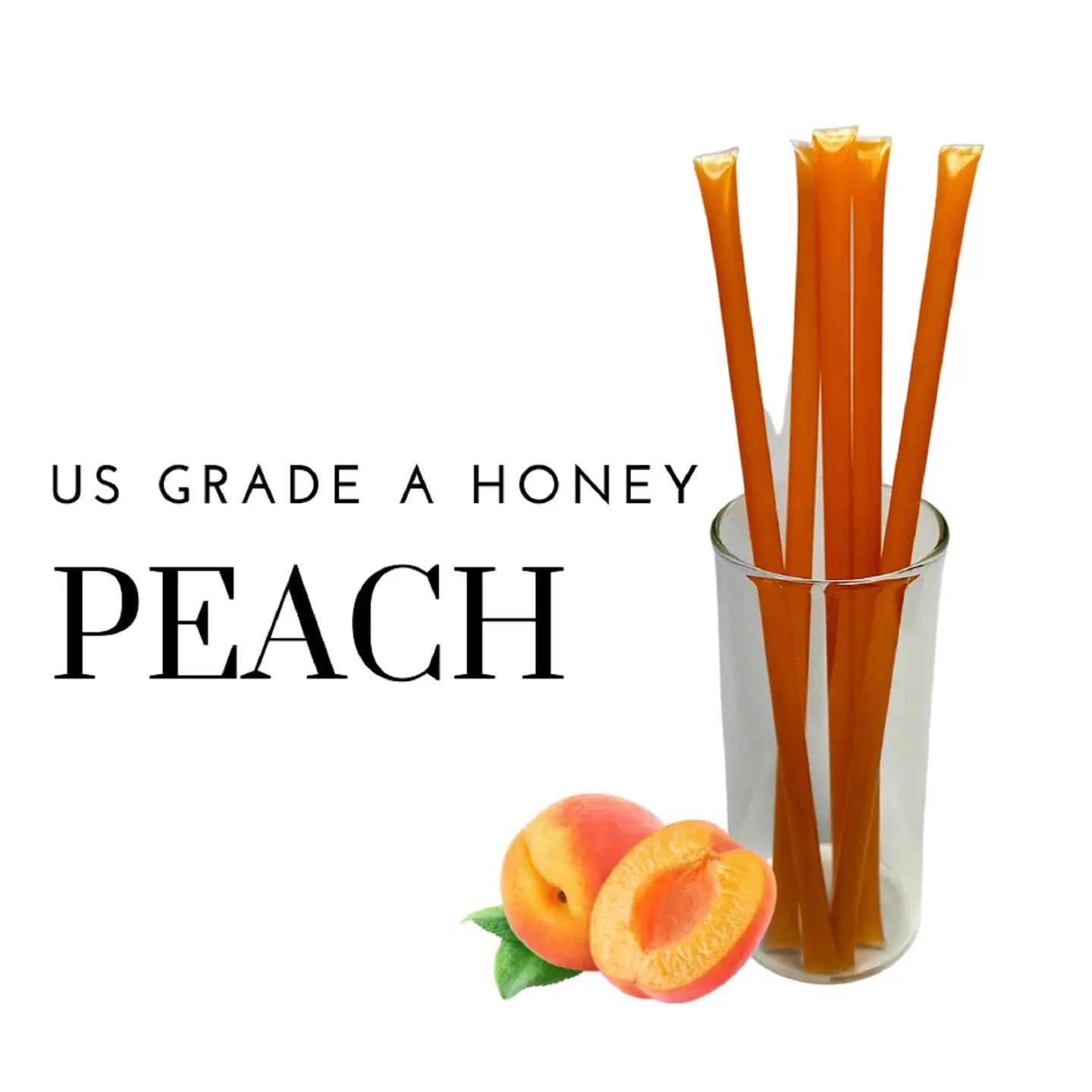 Peach Honey Sticks - Pack of 12