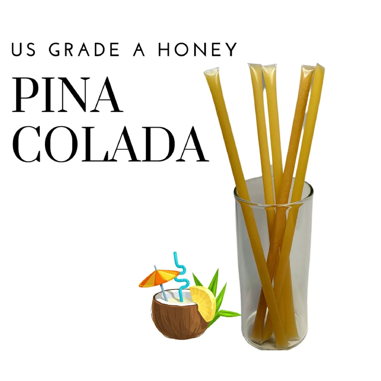 Pina Colada Honey Sticks - Pack of 12