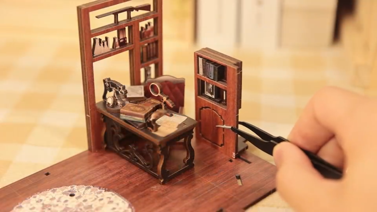 Rose Detective Agency with Dust Cover - DIY Book Nook Kit
