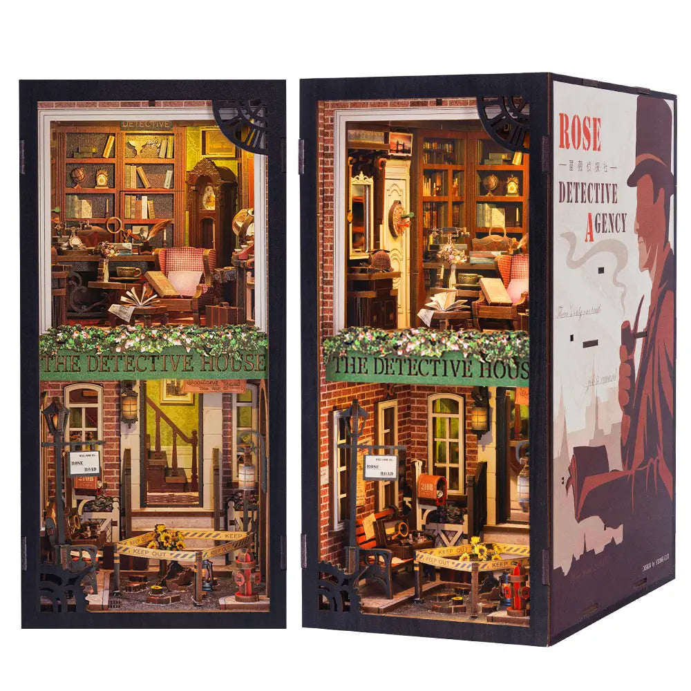 Rose Detective Agency with Dust Cover - DIY Book Nook Kit