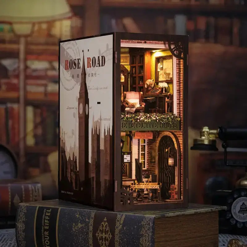 Rose Detective Agency with Dust Cover - DIY Book Nook Kit
