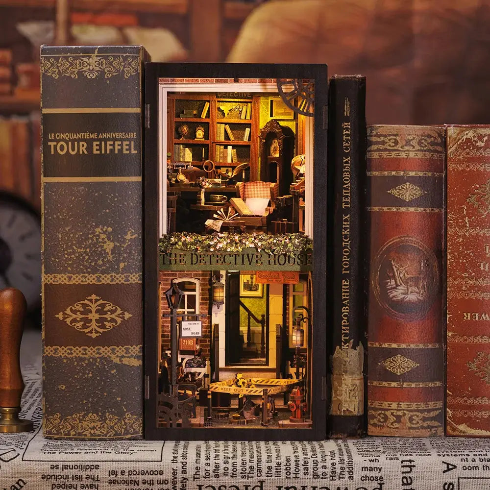 Rose Detective Agency with Dust Cover - DIY Book Nook Kit