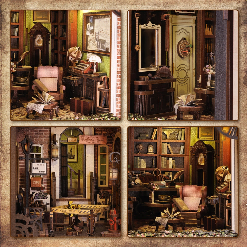 Rose Detective Agency with Dust Cover - DIY Book Nook Kit