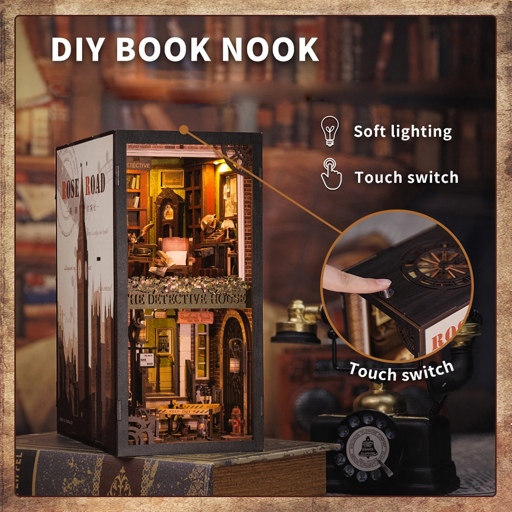 Rose Detective Agency with Dust Cover - DIY Book Nook Kit