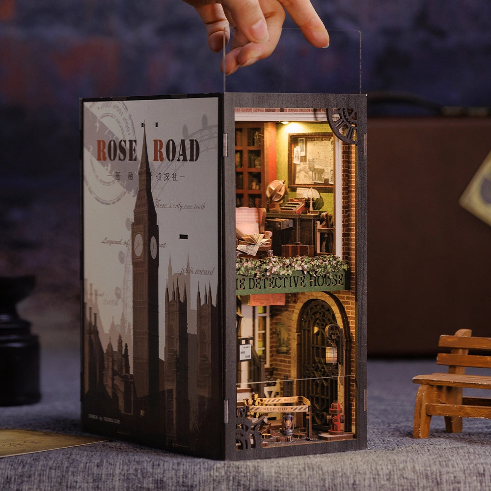 Rose Detective Agency with Dust Cover - DIY Book Nook Kit