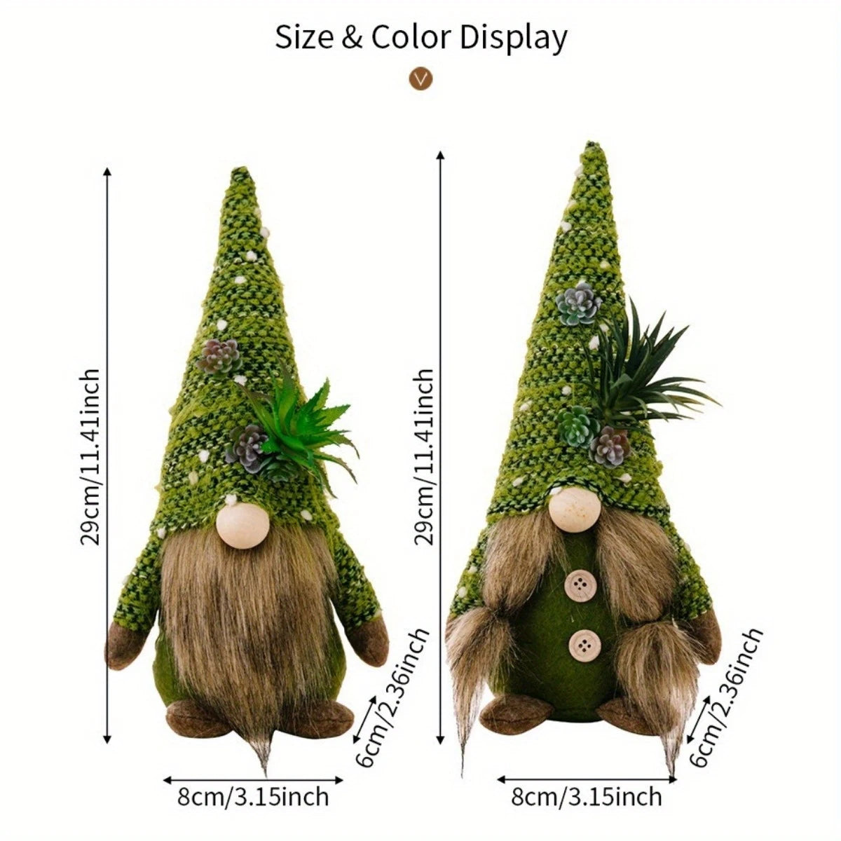 Charming Succulent Gnome