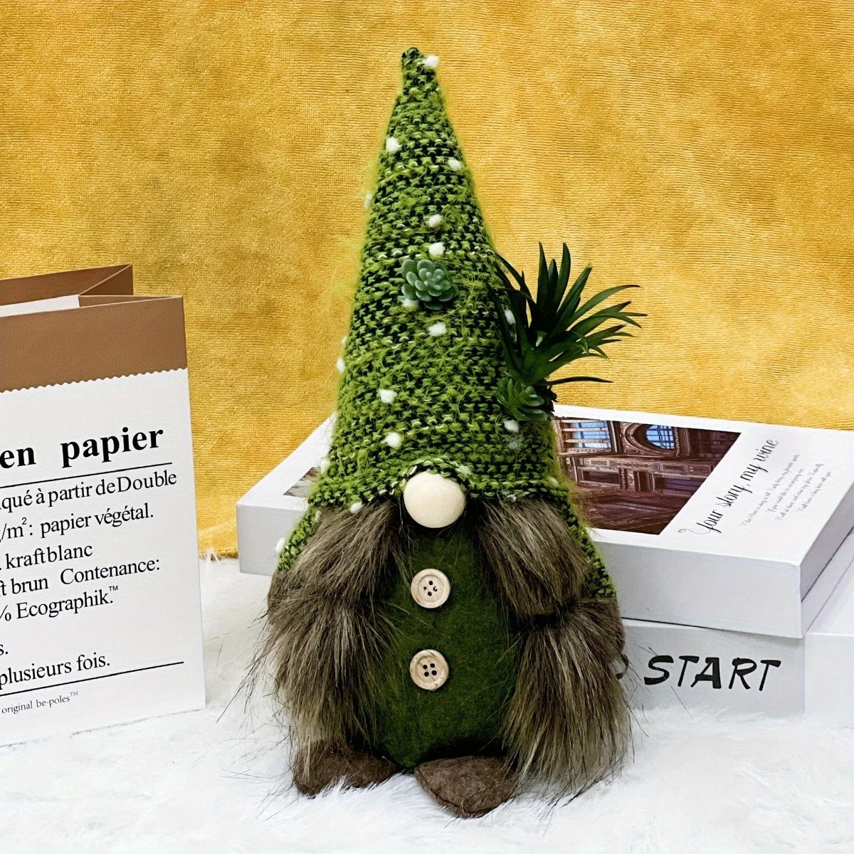 Charming Succulent Gnome