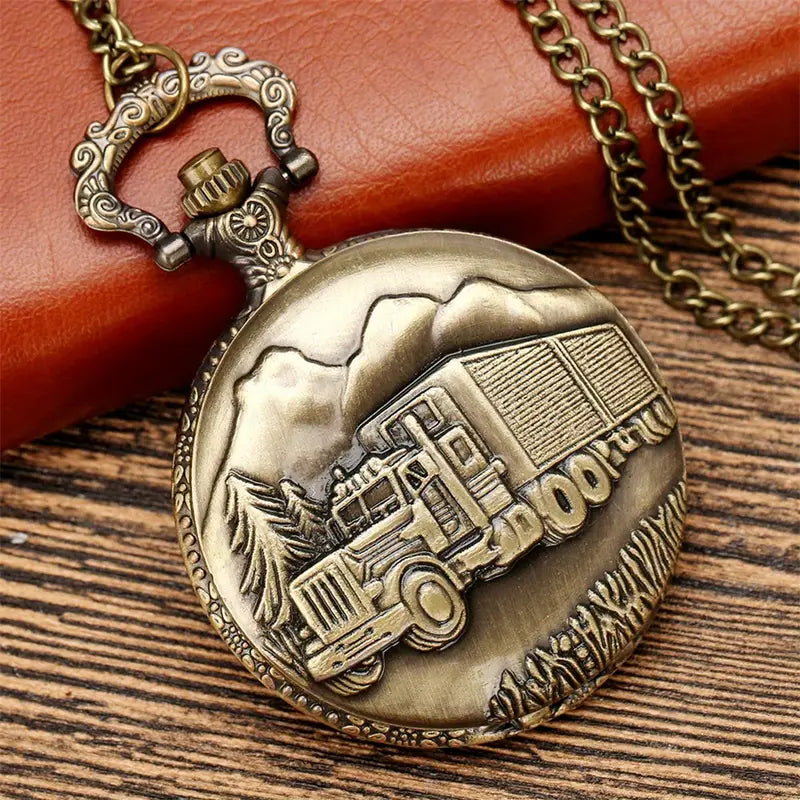Truck Pocket Watch w/ Chain