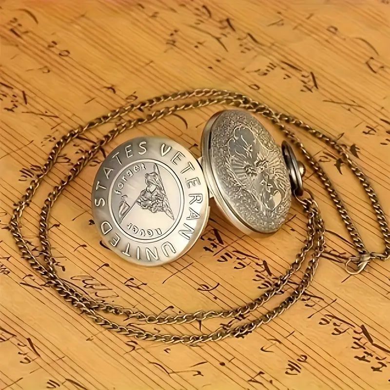 United States Veteran Pocket Watch w/ Chain