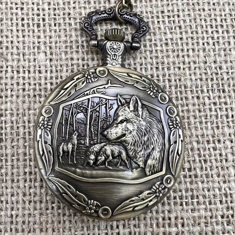 Wolf Pocket Watch w/ Chain