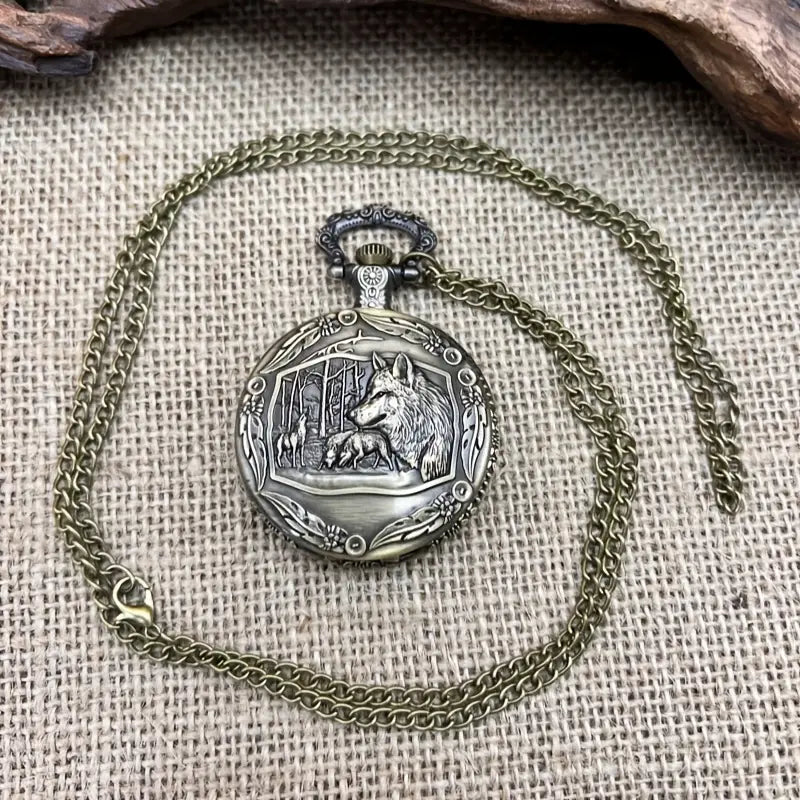 Wolf Pocket Watch w/ Chain