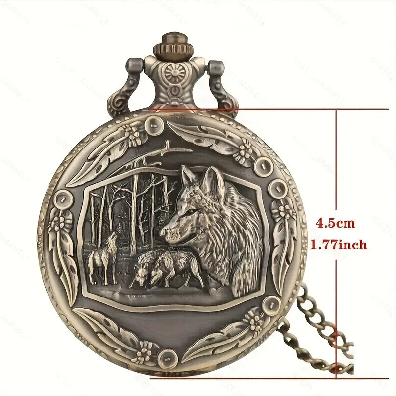 Wolf Pocket Watch w/ Chain