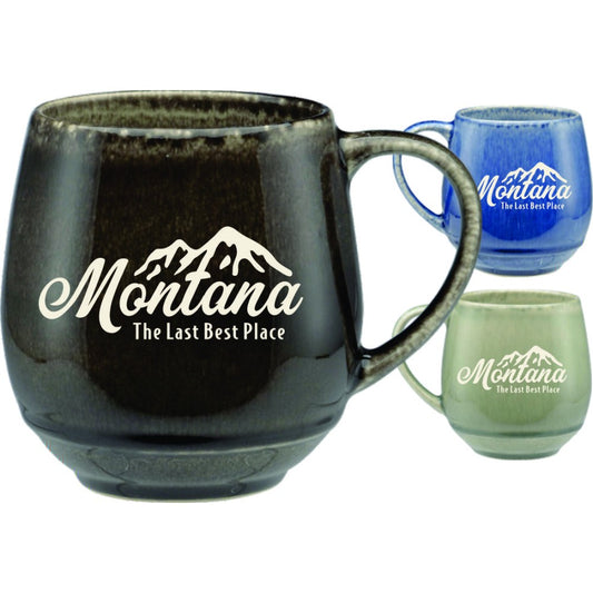 Montana The Last Best Place 18 oz Fresco Ceramic Mug w/Reactive Glaze Finish