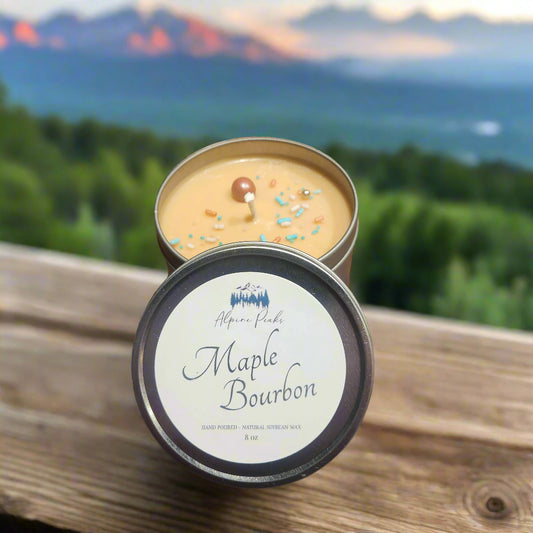 Maple Bourbon - 8 oz Candle Gift Tin