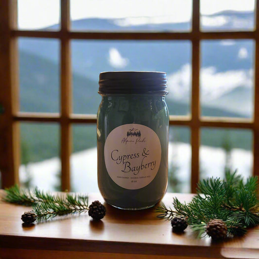 Alpine Peaks Candle Jar -  Cypress & Bayberry 16 oz.