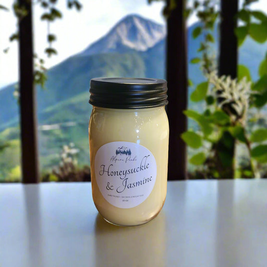Alpine Peaks Candle Jar -  Honeysuckle & Jasmine 16 oz.