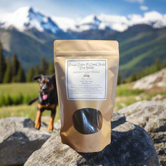 Alpine Peaks Dog Treats - Peanut Butter & Carob Chew Sticks