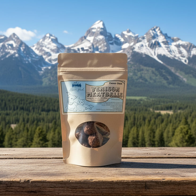 Alpine Peaks Pet Treats - Freeze Dried Venison Meatballs (Dog & Cat approved!)