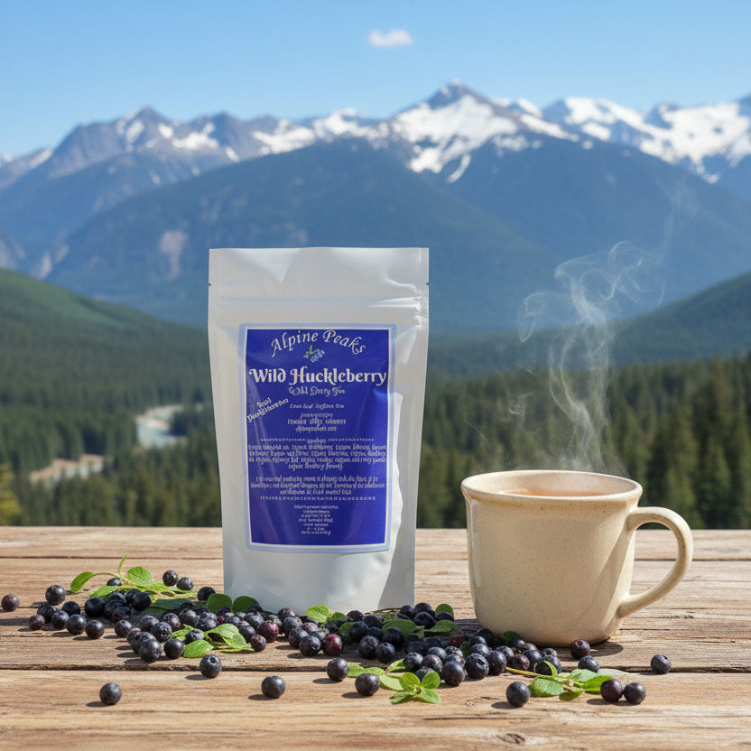 Alpine Peaks Huckleberry Tea - Real Huckleberries!