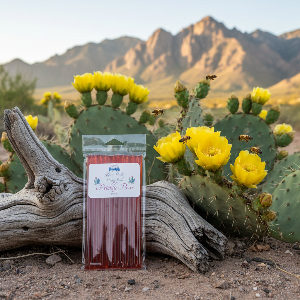 Alpine Peaks Prickly Pear Honey Sticks - Pack of 12