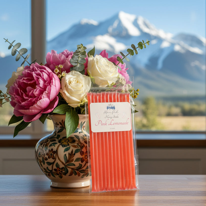 Alpine Peaks Pink Lemonade Honey Sticks - Pack of 12