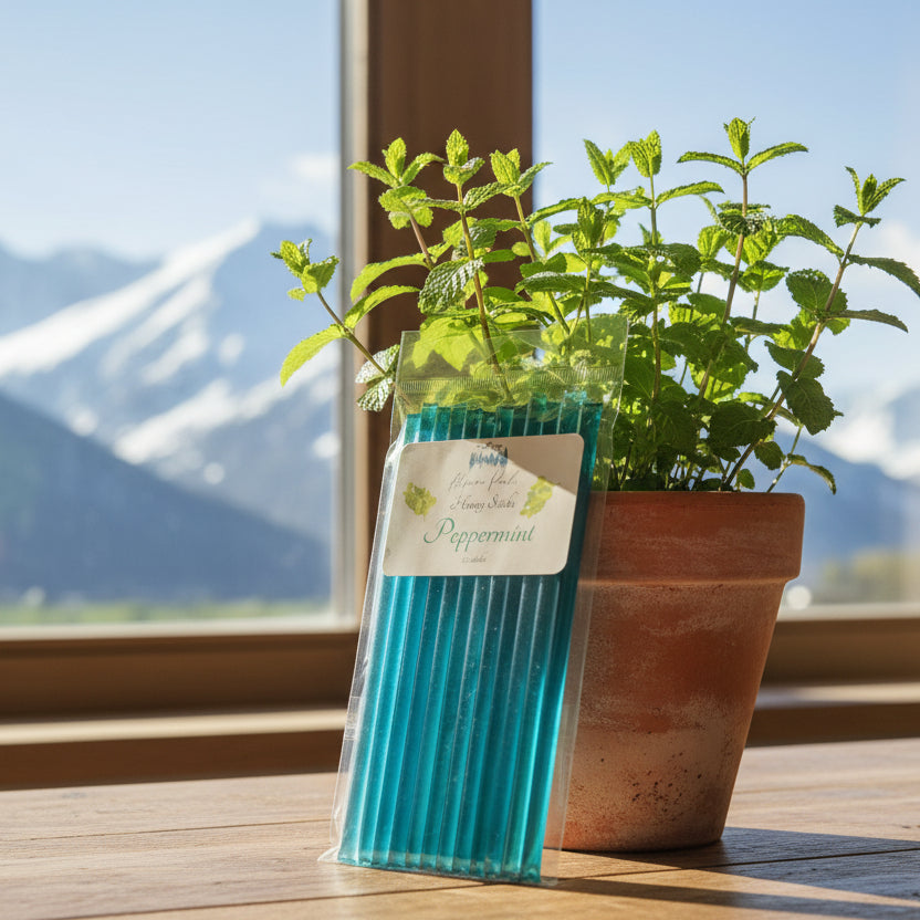 Alpine Peaks Peppermint Honey Sticks - Pack of 12