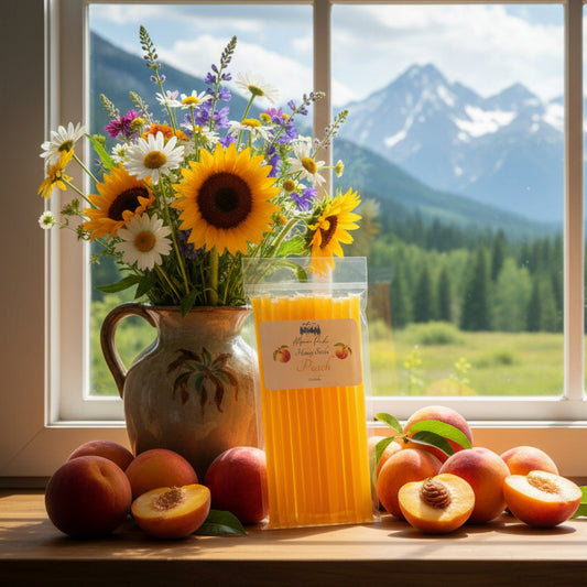 Alpine Peaks Peach Honey Sticks - Pack of 12