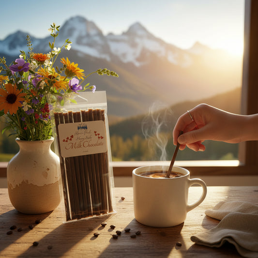 Alpine Peaks Milk Chocolate Honey Sticks - Pack of 12