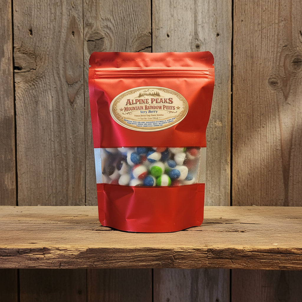 Alpine Peaks Mountain Rainbow Puffs - Freeze Dried Very Berry Skittles