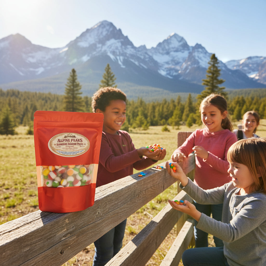 Alpine Peaks Mountain Rainbow Puffs - Freeze Dried Original Skittles