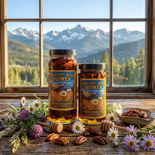 Dancing Wind Raw Mountain Wildflower Honey & Pecans