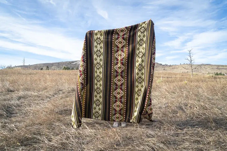 Alpaca Wool Blanket - Cactus Green (Queen size)