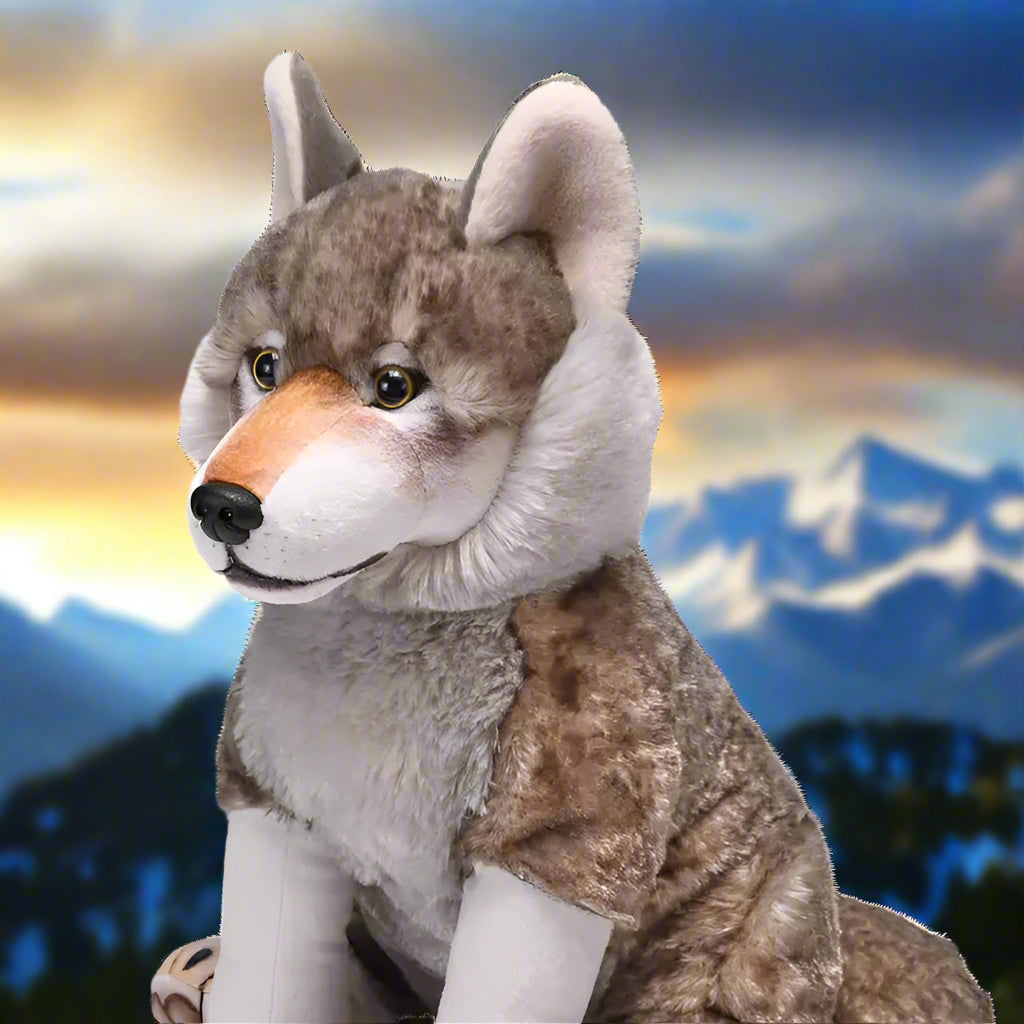 Artist Wolf Stuffed Animal 15"