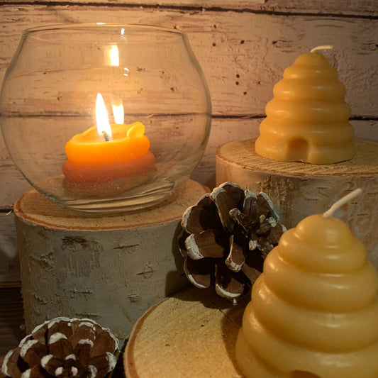 Beehive Votive Candle - 100% Beeswax