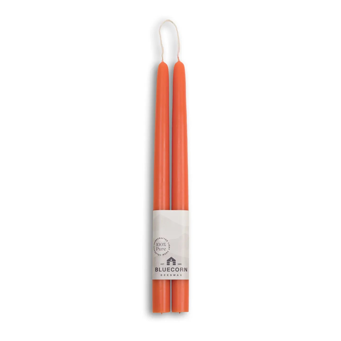 100% Beeswax Taper Candles - Apricot
