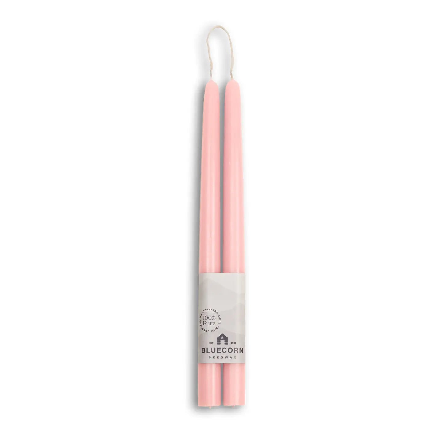 100% Beeswax Taper Candles - Dusty Rose