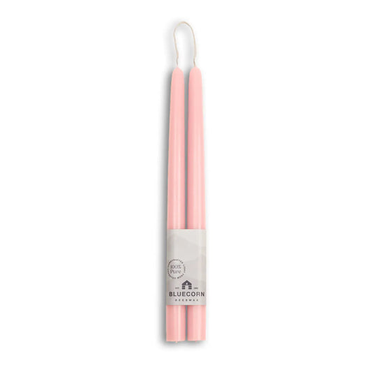 100% Beeswax Taper Candles - Dusty Rose