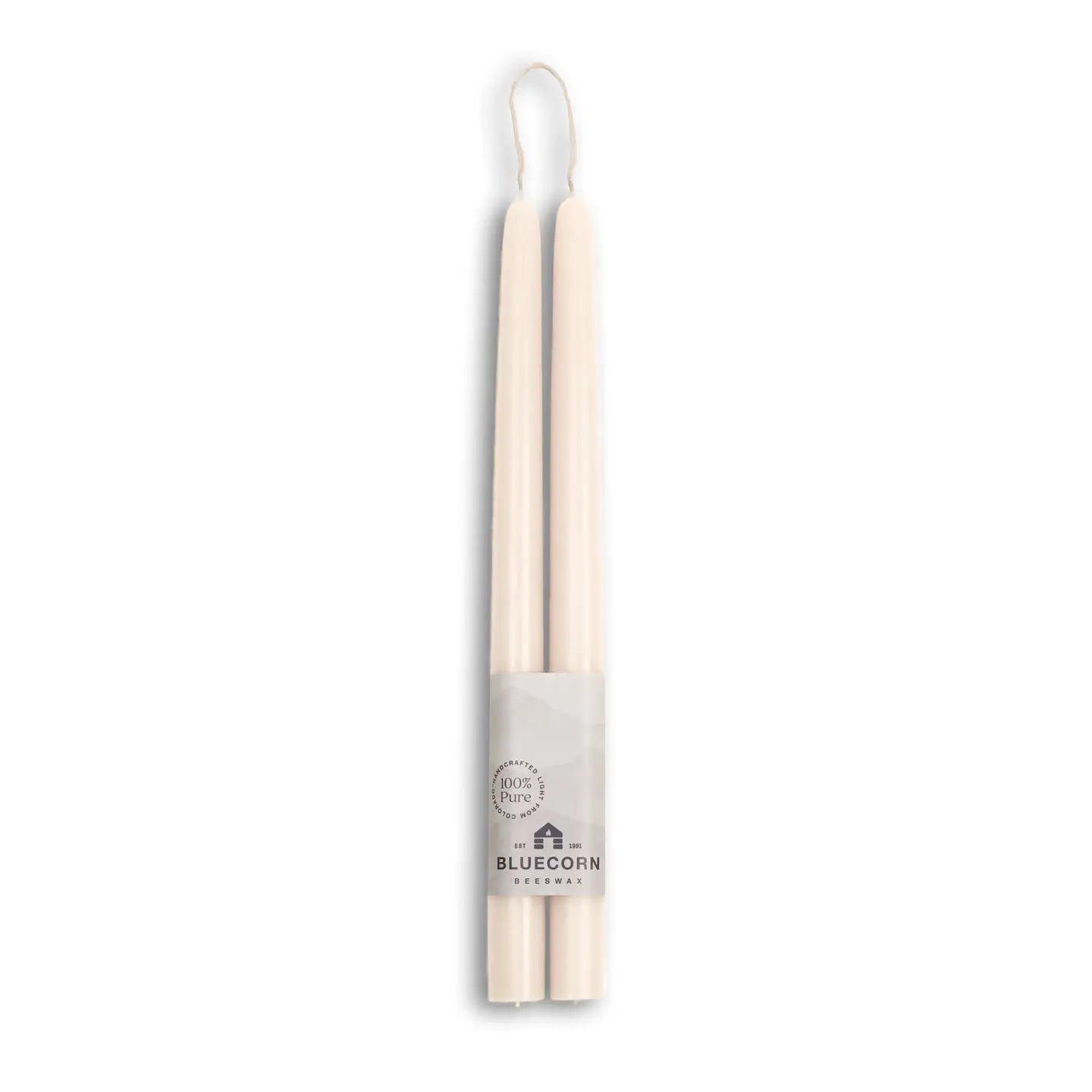 100% Beeswax Taper Candles - Ivory