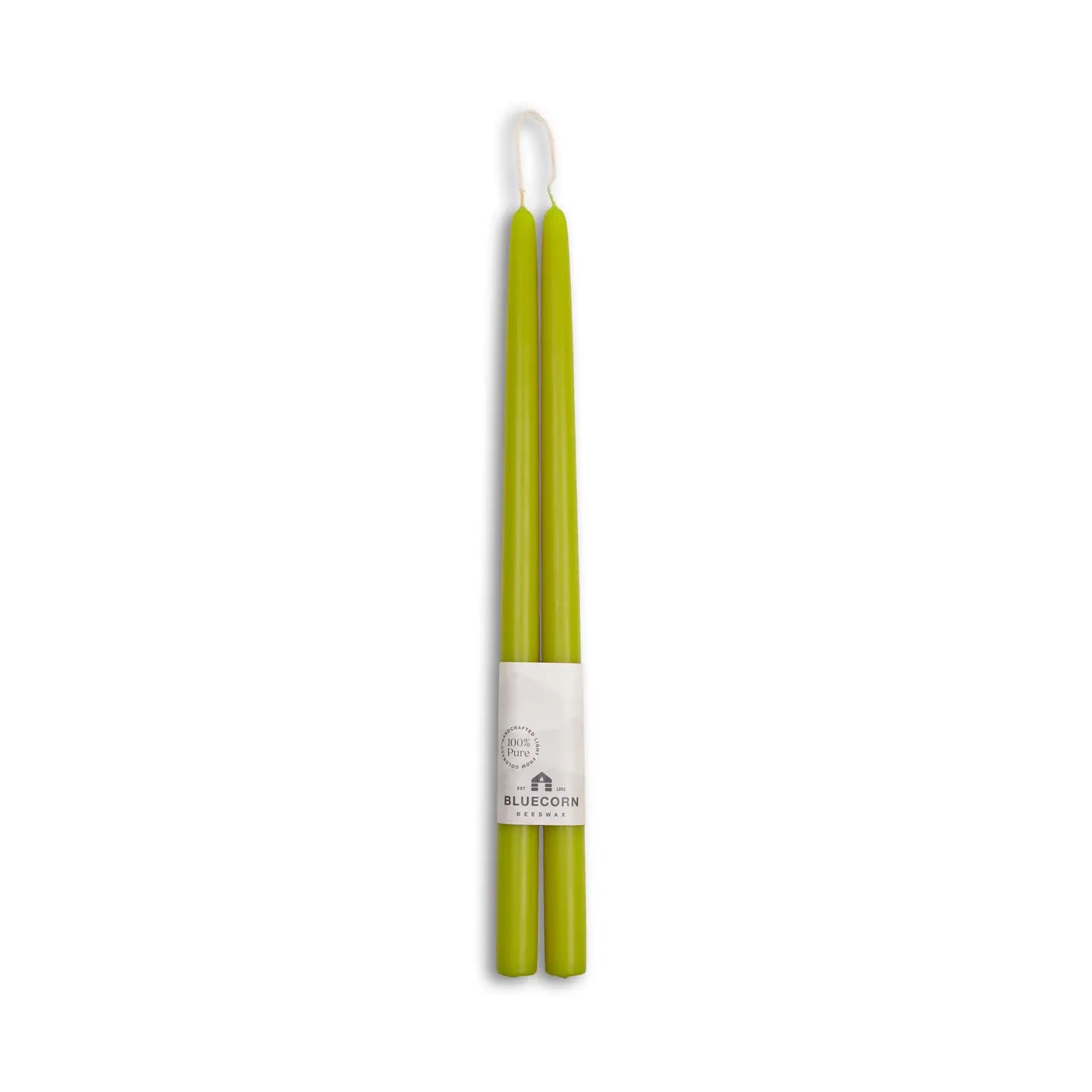 100% Beeswax Taper Candles - Pistachio